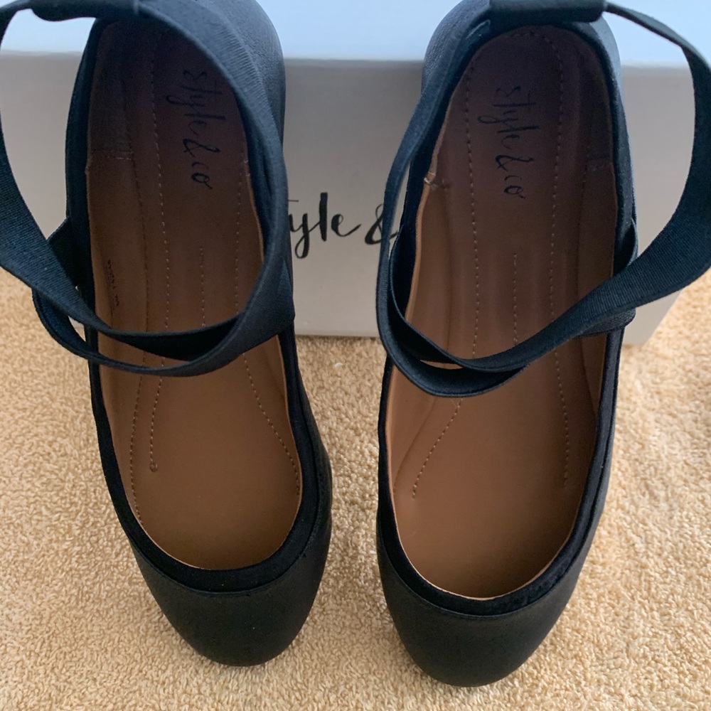 NWOT Style & Co - Black Ballerina Flats - Size 6